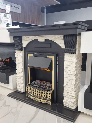 Dimplex Luxemburg очаг Atherton сланец/темный дуб (каменный) (выставочный образец)_4
